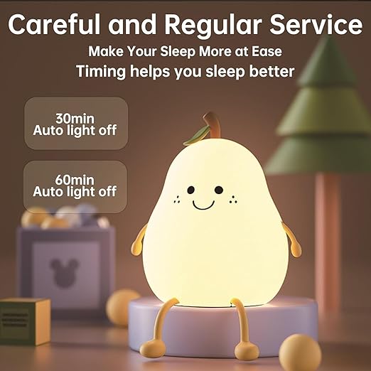 Rechargeable Silicone Pear Night Lamp