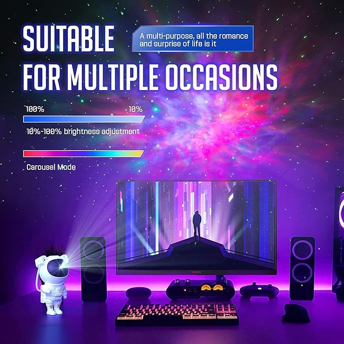 Astronaut Galaxy Projector with Remote Control
